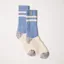Sealskinz Cawston Bamboo Mid Length Colour Blocked Women's Sock Blue/Cream/Grey