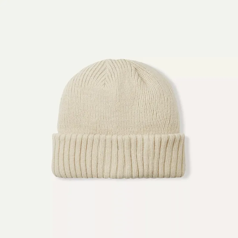 SealSkinz Colby Waterproof Zipped Pocket Knitted Beanie Cream-1