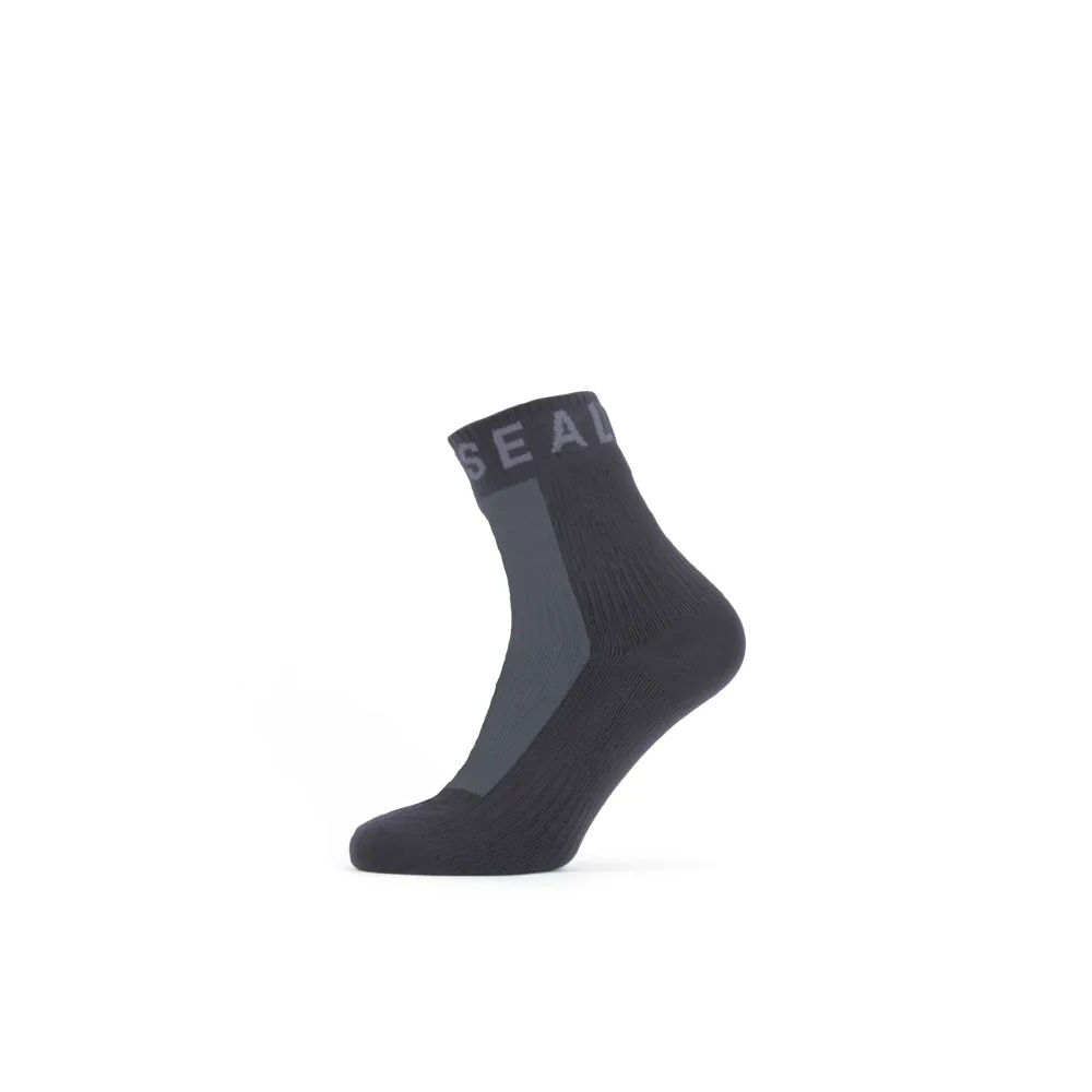 SealSkinz SealSkinz Dunton Waterproof All Weather Ankle Length Sock With Hydro Stop Black Grey