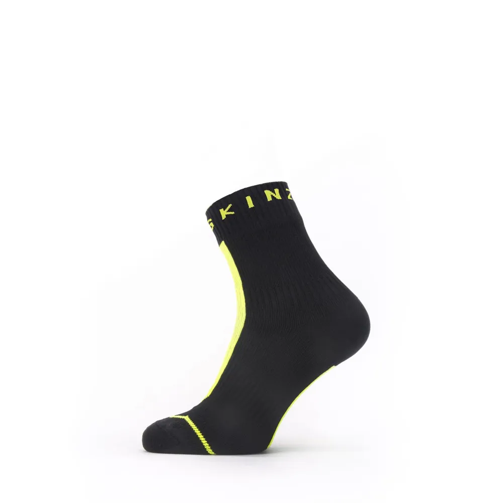 SealSkinz SealSkinz Dunton Waterproof All Weather Ankle Length Sock With Hydro Stop Black/Neon Yellow
