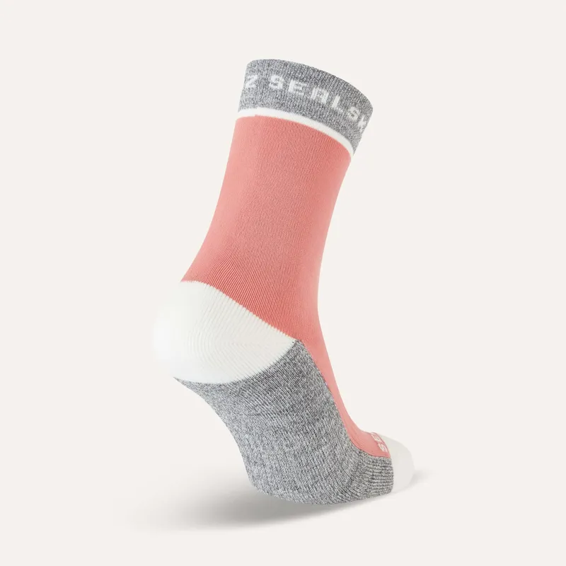 SealSkinz Foxley Mid Length Active Sock Olive Pink Grey-1