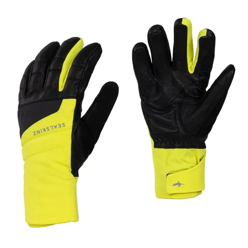 SealSkinz Fring Waterproof Extreme Cold weather Insulated Gauntlet with Fusion Control Neon Yellow/Black-1