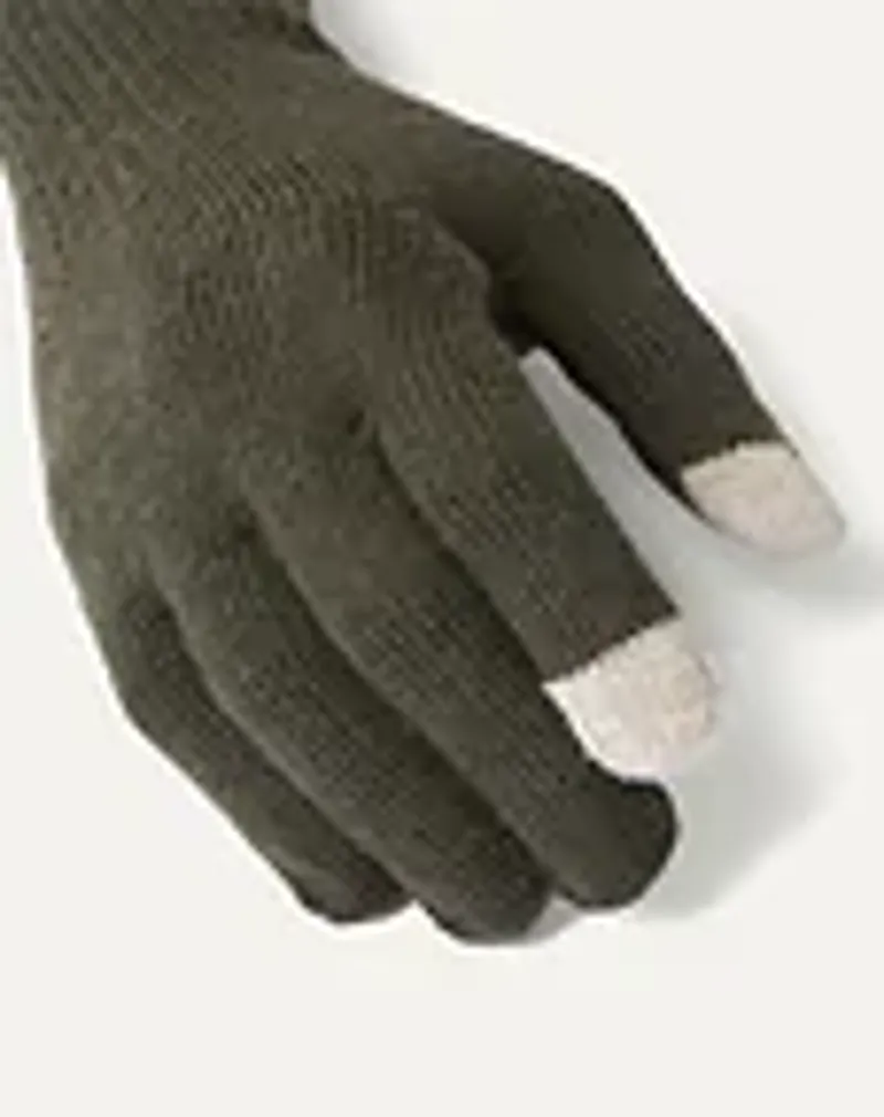 SealSkinz Hanworth Solo Merino Glove One Size Olive-1
