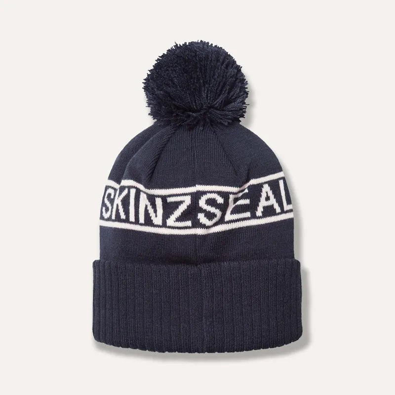 SealSkinz Heacham Waterproof Cold Weather Icon Bobble Hat Navy/Cream-1