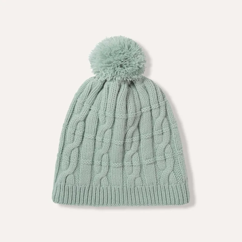 SealSkinz Hemsby Waterproof Cold Weather Cable Knit Bobble Hat Blue-1