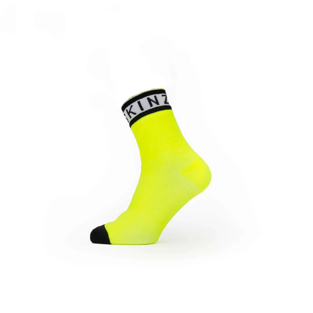 SealSkinz SealSkinz Mautby Waterproof Warm Weather Ankle Length Sock With Hydrostop Neon Yellow/Black/White