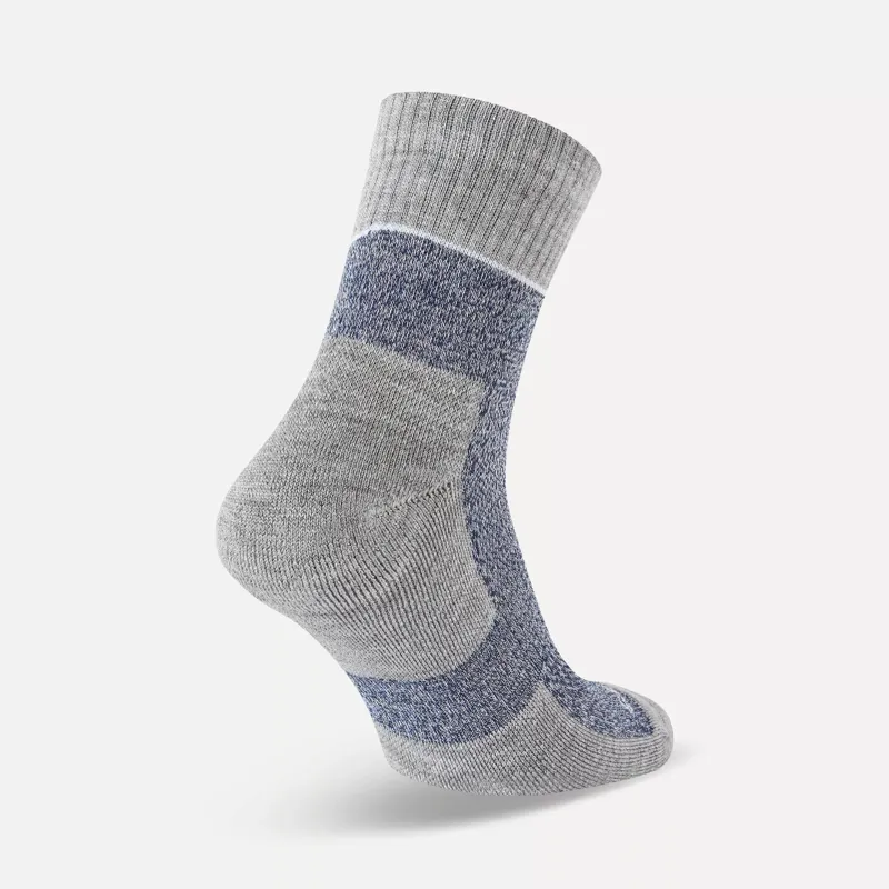 SealSkinz Morston Solo QuickDry Ankle Length Sock Blue/Light Grey Marl-1