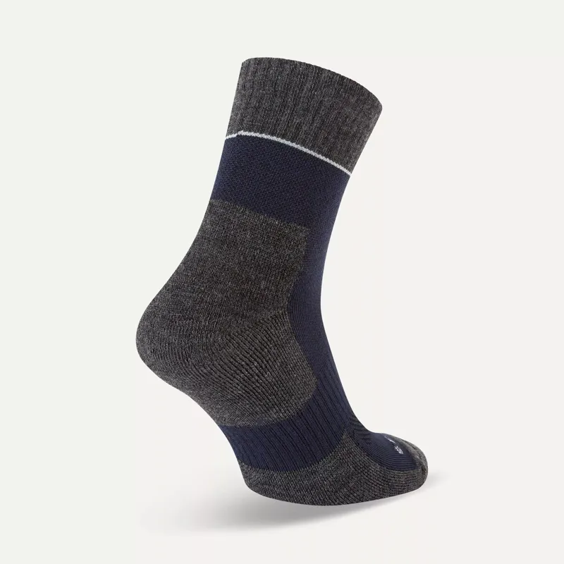 SealSkinz Morston Solo QuickDry Ankle Length Sock Navy/Grey Marl-1