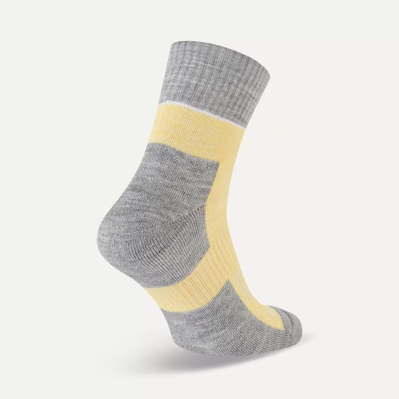 SealSkinz Morston Solo QuickDry Ankle Length Sock Yellow/Light Grey Marl-1