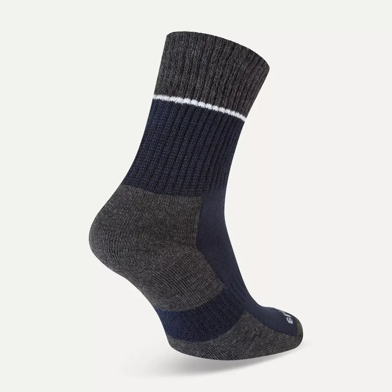 SealSkinz Thurton Solo QuickDry Mid Length Sock Navy/Grey Marl-1