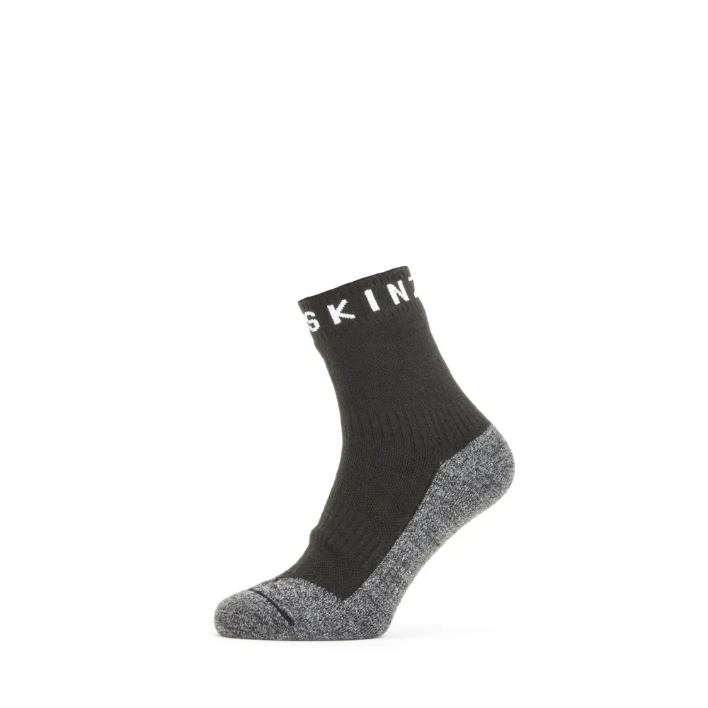 Image of SealSkinz Somerton Waterproof Warm Weather Soft Touch Ankle Length Sock Black/Grey Marl/White