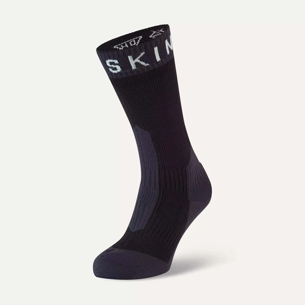 SealSkinz SealSkinz Stanfield Waterproof Extreme Cold Weather Mid Length Sock Black/Grey/White