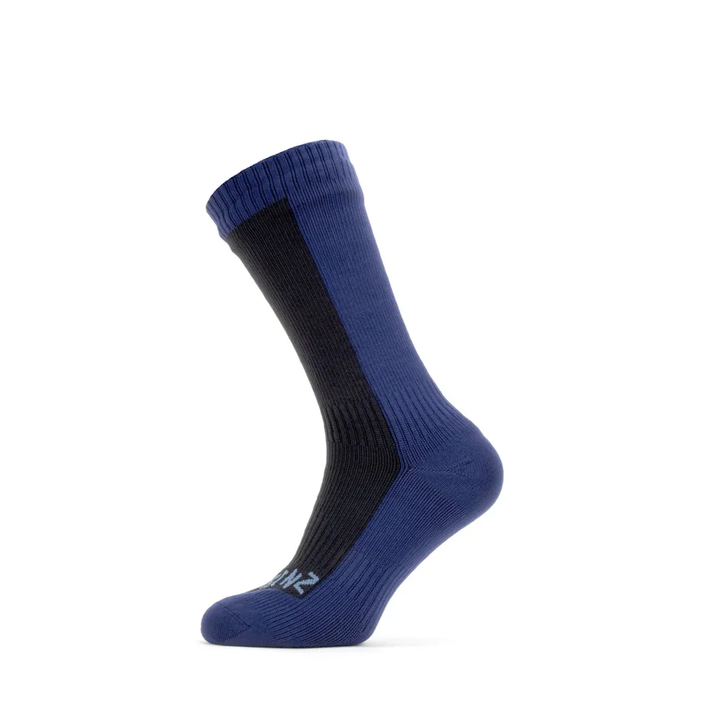 Image of SealSkinz Starston Waterproof Cold Weather Mid Length Sock Black/Navy Blue