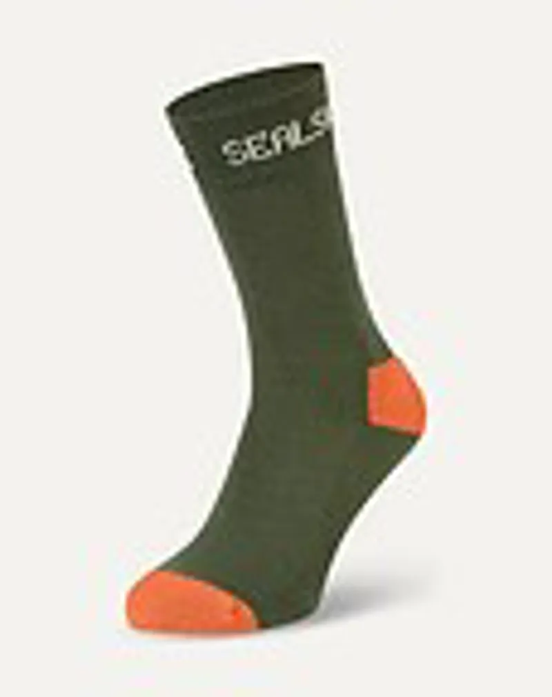 SealSkinz Suffield Solo Merino Liner Sock Olive