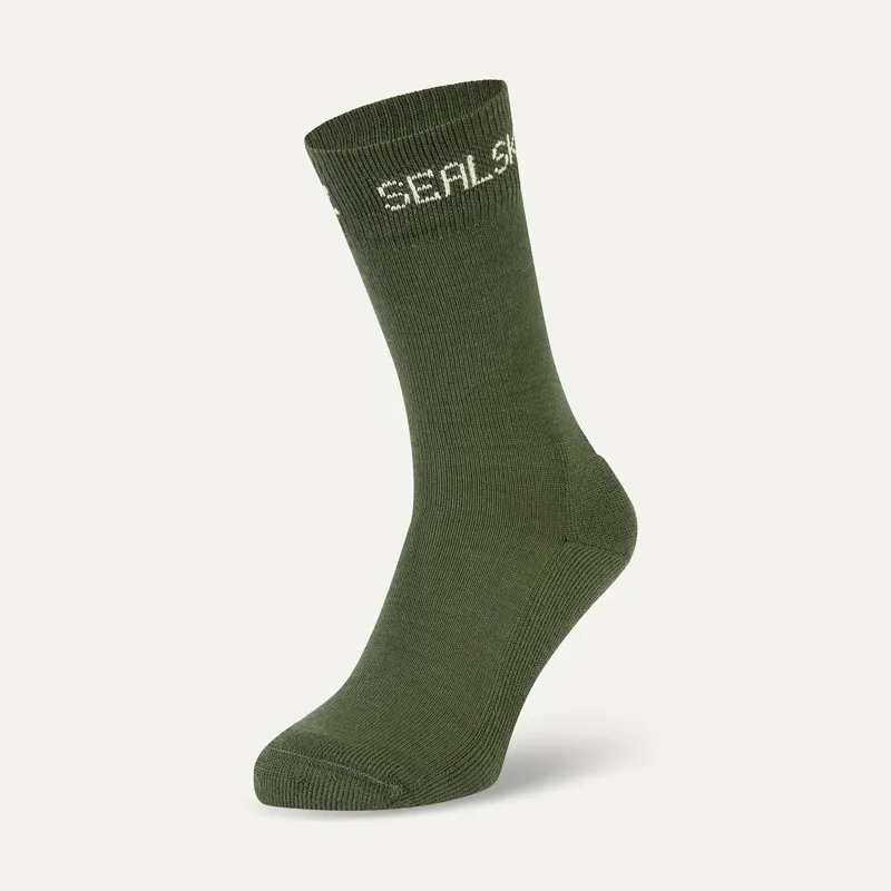 SealSkinz Suffield Solo Merino Liner Sock Olive