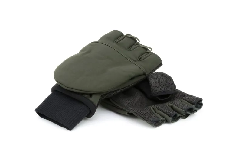 SealSkinz Walpole Windproof Cold Weather Convertible Mitt Olive Green/Black-2
