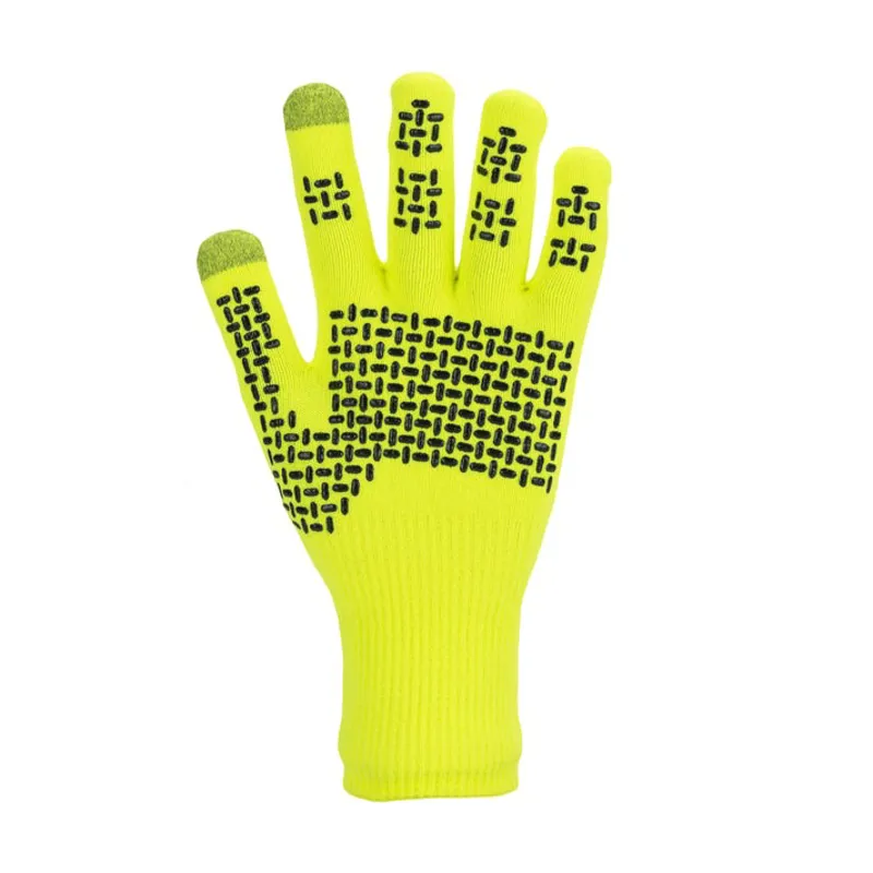 SealSkinz Anmer Waterproof All Weather Ultra Grip Knitted Glove Neon Yellow-1