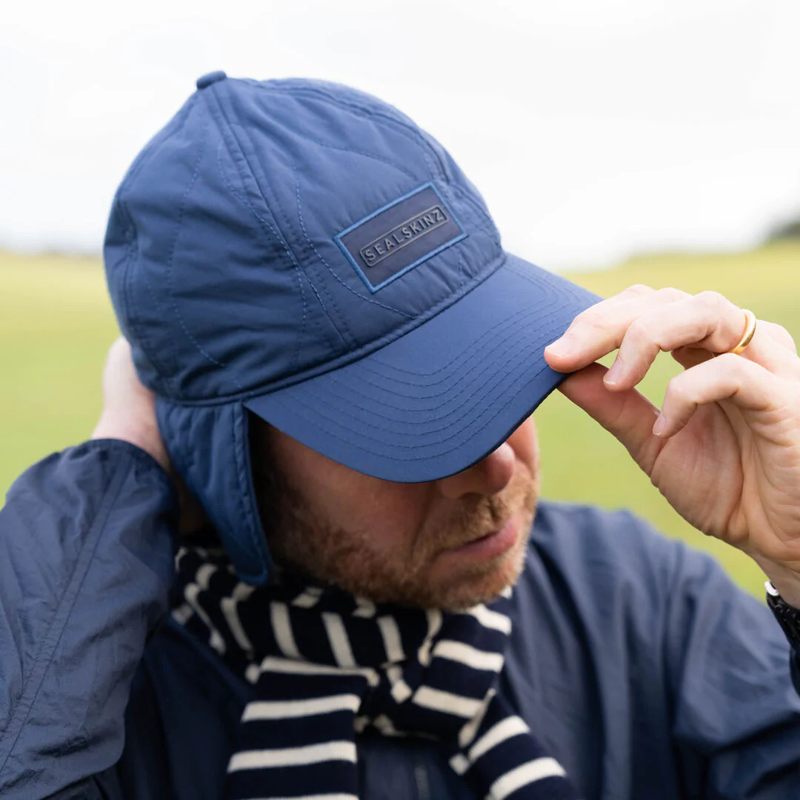 SealSkinz Waterproof Onion Quilt Ear Warmer Cap One Size Navy-3