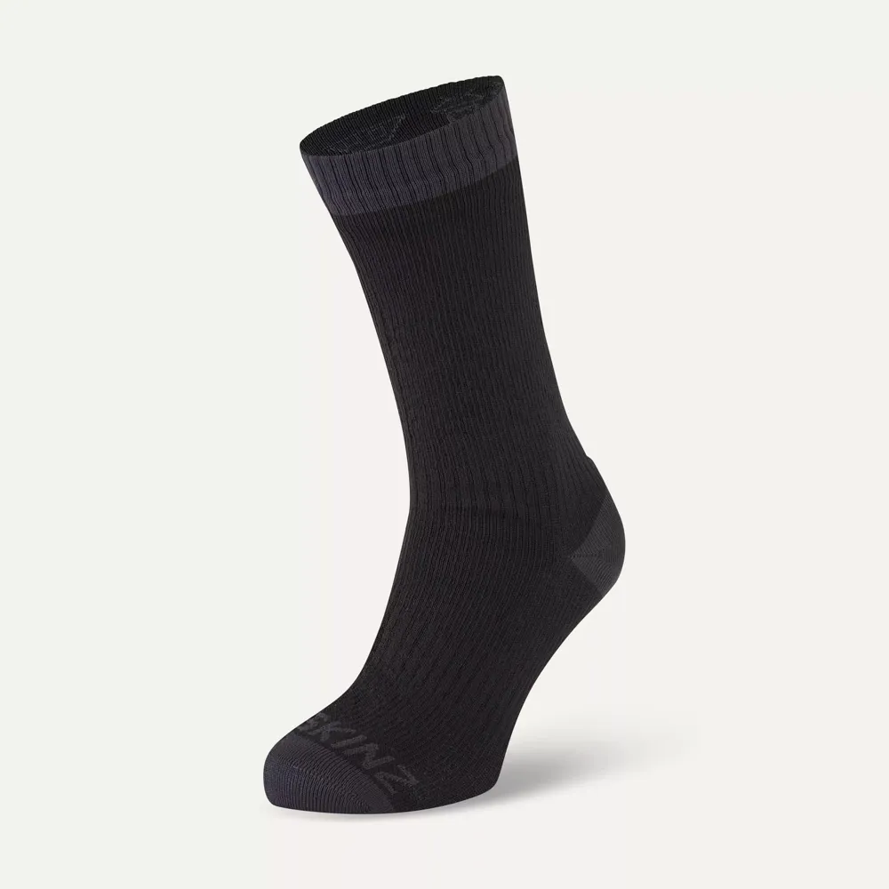 SealSkinz SealSkinz Wiveton Waterproof Warm Weather Mid Length Sock Black/Grey