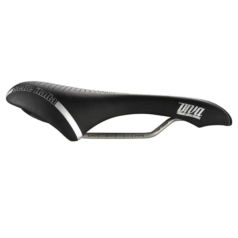 Selle Italia Diva Gel TI 316 Superflow Womens Saddle Black-2
