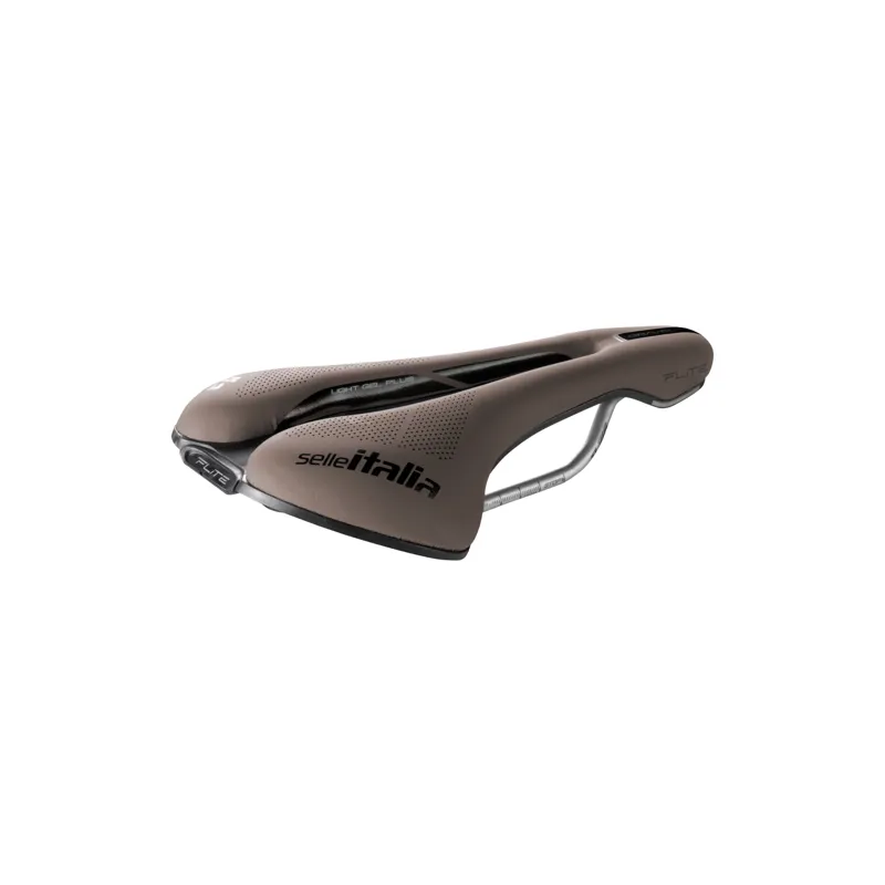 Selle Italia Flite Boost TI 316 Superflow Gravel Saddle Mud Brown 