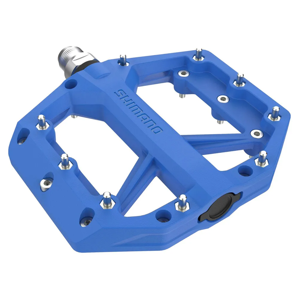 Image of Shimano PD-GR400 Flat Flat Pedals Blue