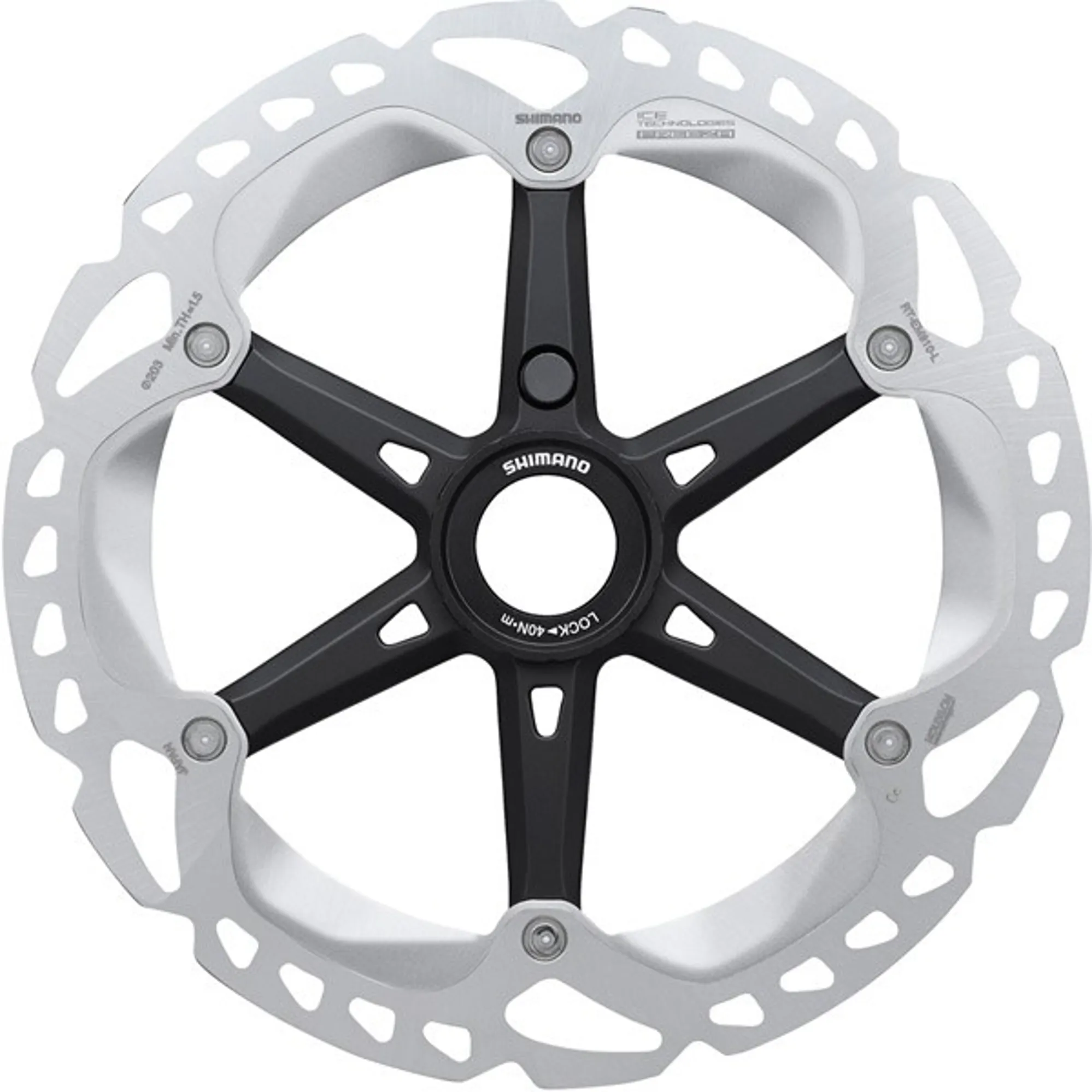 Step Rotor Quartz Shimano RT-EM810 Steps Rotor with Lockring Ice Tech 203mm