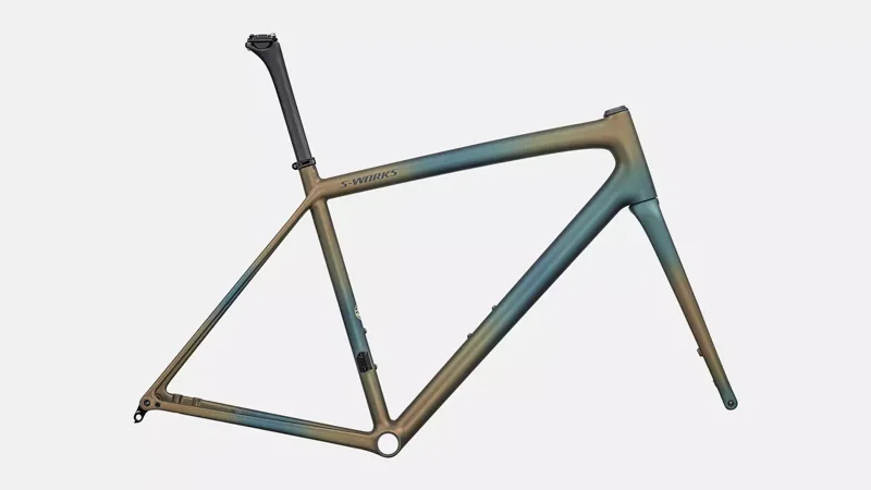 Specialized Aethos S-Works Frameset Satin Deep Lake Metallic/Green Pearl/Burnt Gold Metallic Fades/Dark Navy