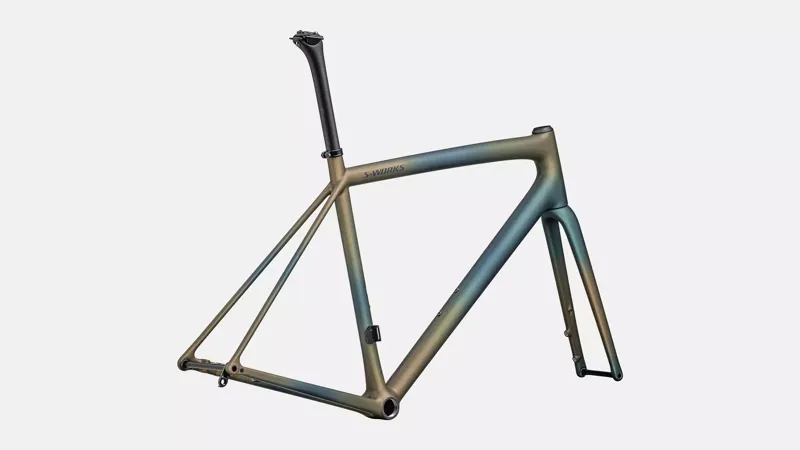 Specialized Aethos S-Works Frameset Satin Deep Lake Metallic/Green Pearl/Burnt Gold Metallic Fades/Dark Navy-2