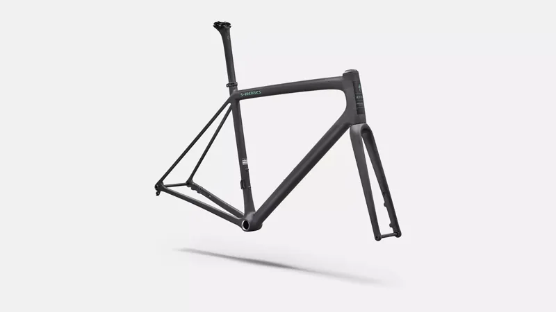 Specialized Aethos S-Works Road Bike Frameset 2026 Rtp Raw Carbon/Premium Fjord Metallic-1