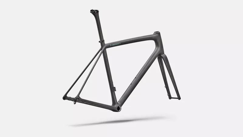 Specialized Aethos S-Works Road Bike Frameset 2026 Rtp Raw Carbon/Premium Fjord Metallic-2