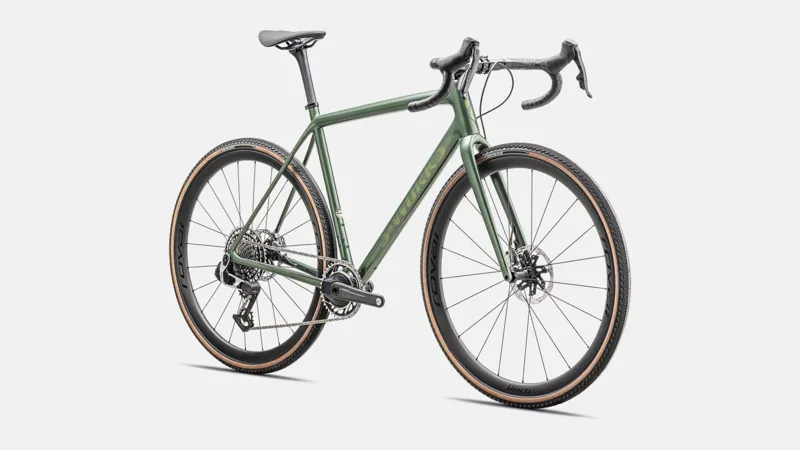 Specialized Crux S-Works Gravel Bike 2025 Gloss Cypress Metallic/Viavi Gold To Silver Pearl-1