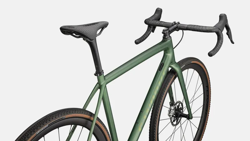 Specialized Crux S-Works Gravel Bike 2025 Gloss Cypress Metallic/Viavi Gold To Silver Pearl-3