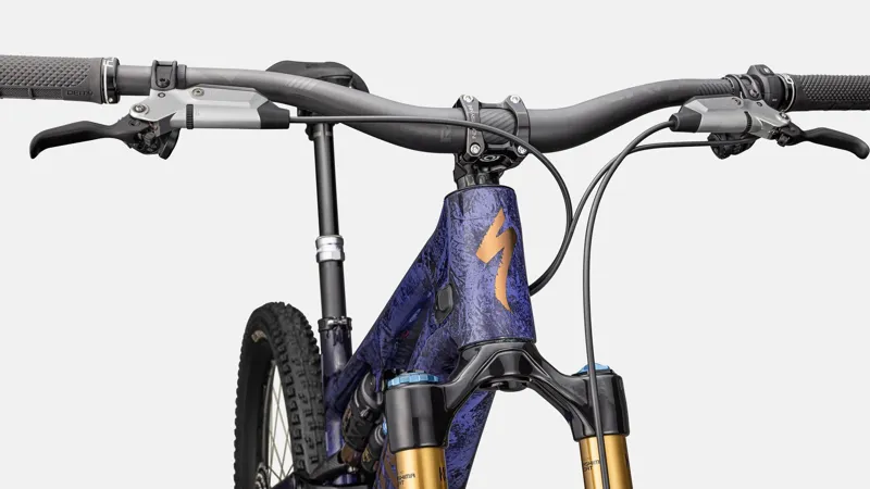 Specialized Levo SL S-Works Carbon Electric Bike 2025 Powdered Indigo Tint/Cool Grey Impasto/Midnight Shadow/Bronze-4