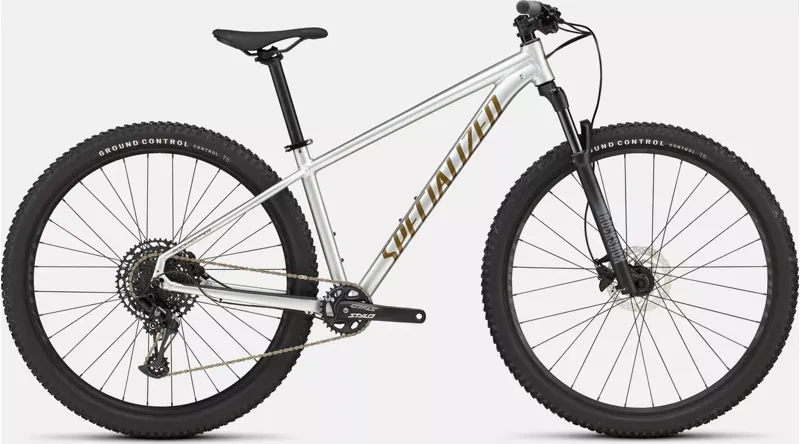 Specialized Rockhopper Expert 27.5 Mountain Bike 2025 Gloss Silver Dust/Satin Burnt Gold Metallic