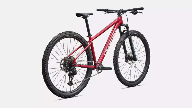 Specialized Rockhopper Expert Mountain Bike 2027 Gloss Red Tint Aluminum/White-2