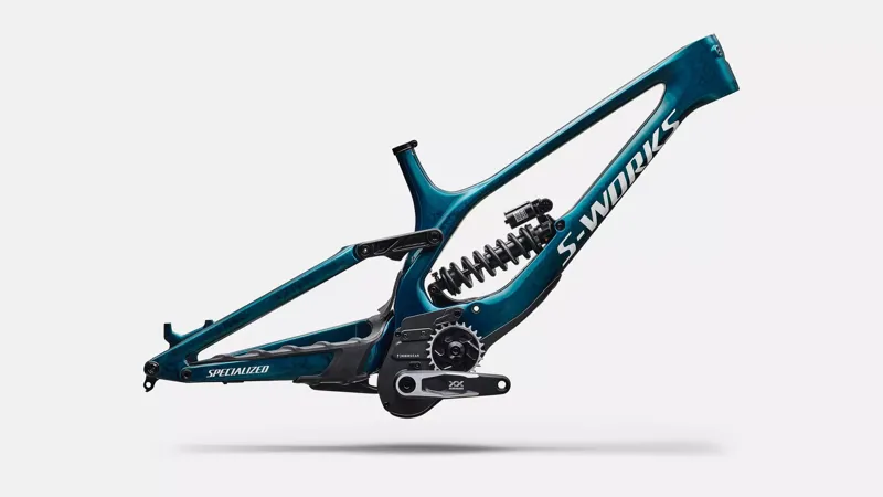 Specialized S Works Demo 11 Downhill Bike Frame Set 2027 Gloss Teal Carbon/Smoke/White