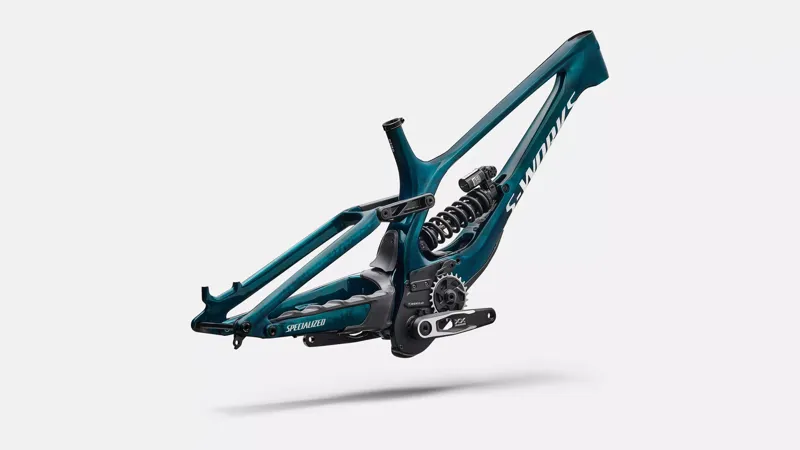 Specialized S Works Demo 11 Downhill Bike Frame Set 2027 Gloss Teal Carbon/Smoke/White-2