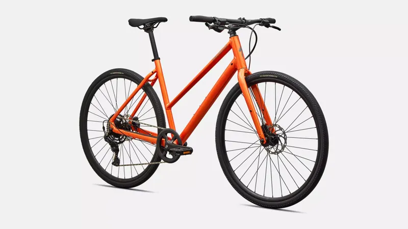 Specialized Sirrus X 2 Step Through Hybrid Bike 2027 Tangerine Orange/Shadow Silver-1