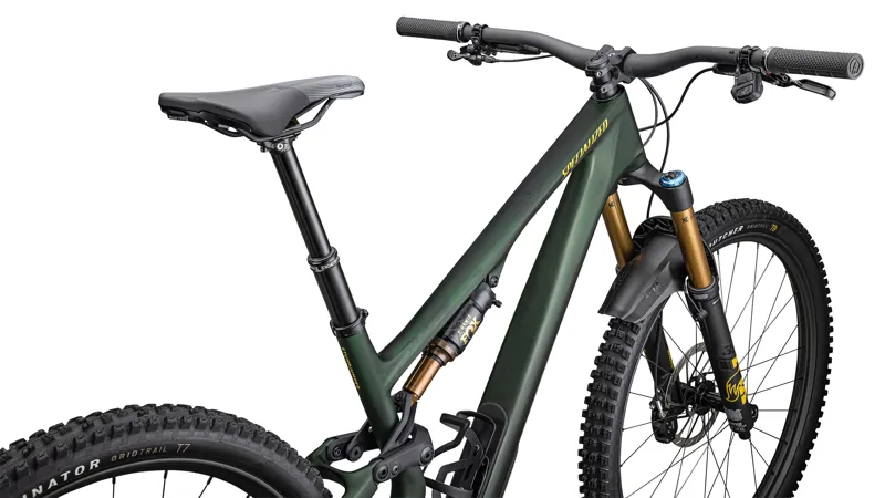 Specialized Stumpjumper Pro Carbon Mountain Bike 2025 Satin Green Tint/Gunmetal/Satin Metallic Sulphur-2
