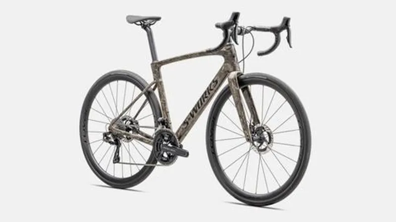 Specialized S-Works Roubaix SL8 Di2 Road Bike 2025 Gloss Toupe/Gunmetal Strata/Charcoal-1