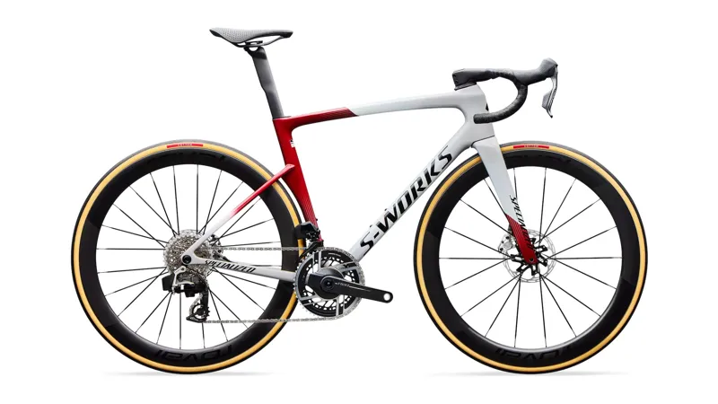 Specialized S-Works Tarmac SL9 AXS Road Bike 2027 Dune White/Vivid Red/Obsidian