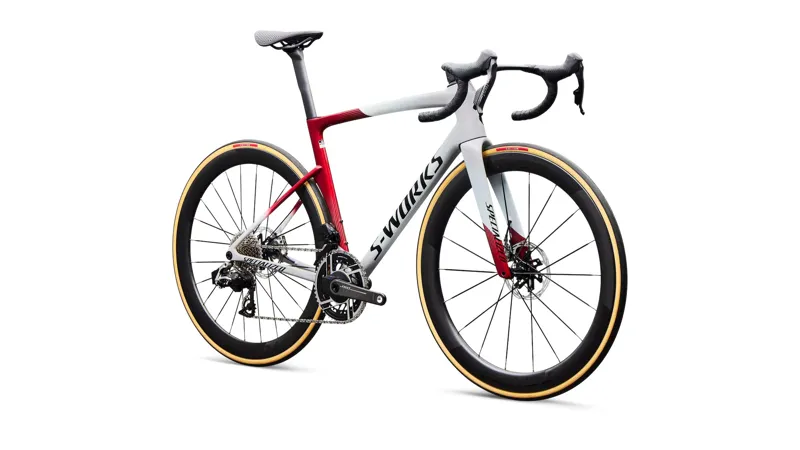 Specialized S-Works Tarmac SL9 AXS Road Bike 2027 Dune White/Vivid Red/Obsidian-1