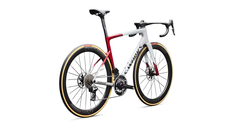 Specialized S-Works Tarmac SL9 AXS Road Bike 2027 Dune White/Vivid Red/Obsidian-2
