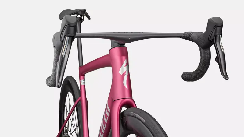 Specialized Tarmac SL8 Pro eTap Road Bike 2025 Satin Pink Tint Over Silver Dust/Silver Dust-4