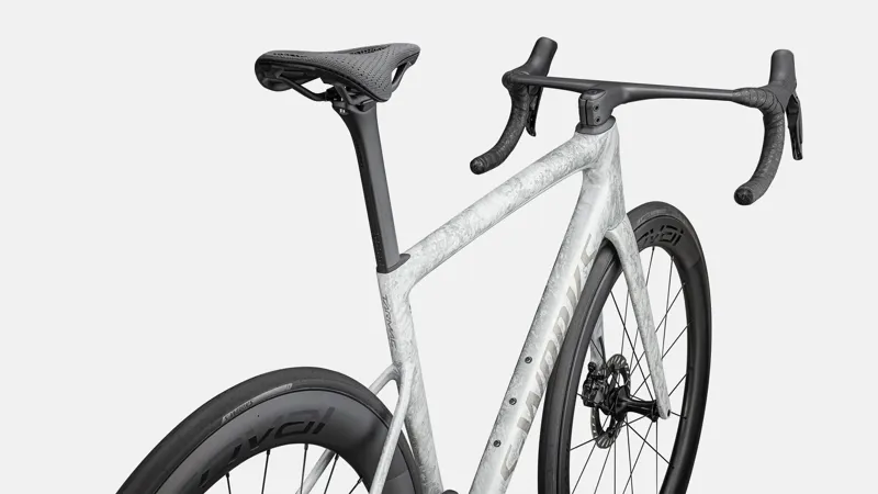 Specialized Tarmac SL8 S-Works Di2 Road Bike 2025 Gloss Dove Grey/Silver Dust Blurred Impasto/Black Pearl-3