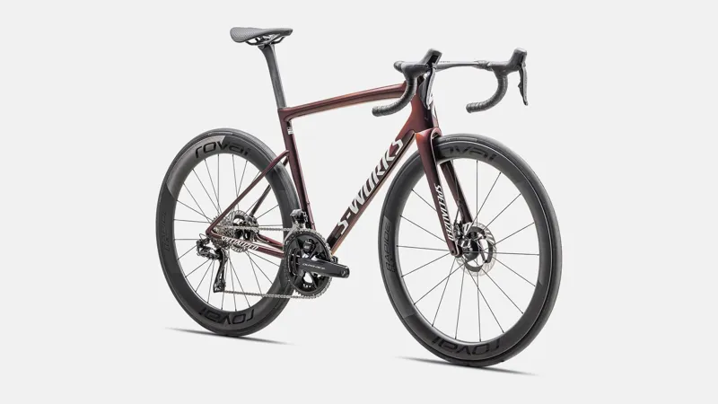 Specialized Tarmac SL8 S-Works Di2 Road Bike 2025 Gloss Solidity/Red To Black Pearl/Metallic White Silver-1