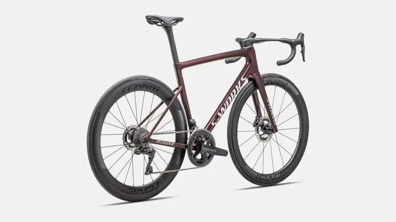 Specialized Tarmac SL8 S-Works Di2 Road Bike 2025 Gloss Solidity/Red To Black Pearl/Metallic White Silver-2