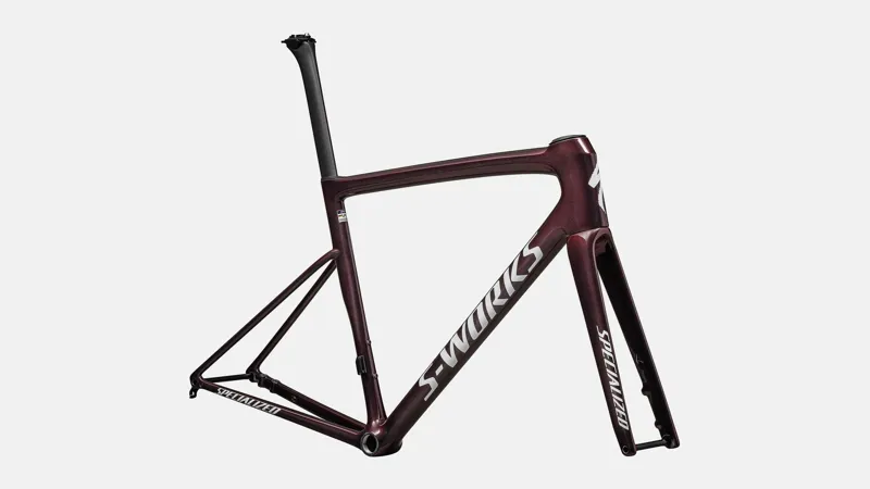 Specialized Tarmac SL8 S-Works Road Frameset 2025 Gloss Solidity/Red To Black Pearl/Metallic White Silver-1