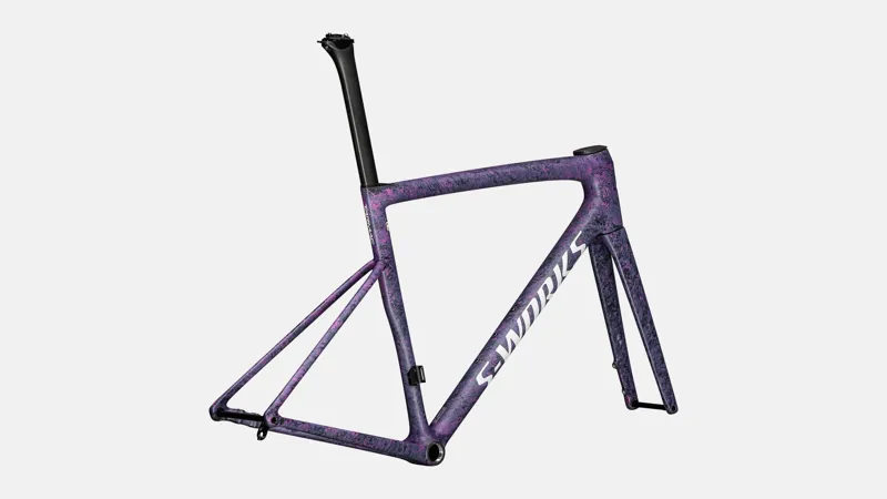 Specialized Tarmac SL8 S-Works Road Frameset 2025 Satin Carbon/Rebel Pink/Deep Lake Metallic Blurred Impasto/Gloss White-2